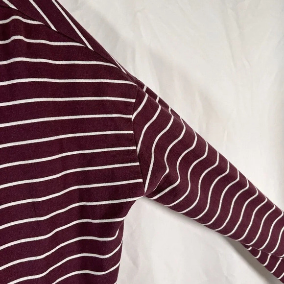 Z Supply Hoodie Women's Small Purple White Striped Pockets Long Sleeve - Picture 6 of 10